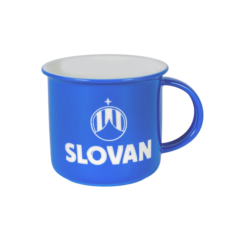 Blue ceramic tin