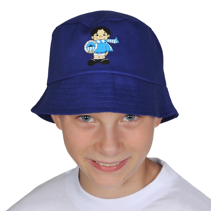 Children's blue hat + mascot