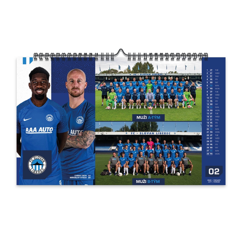 Nástěnný kalendář FC SLOVAN - 2022
