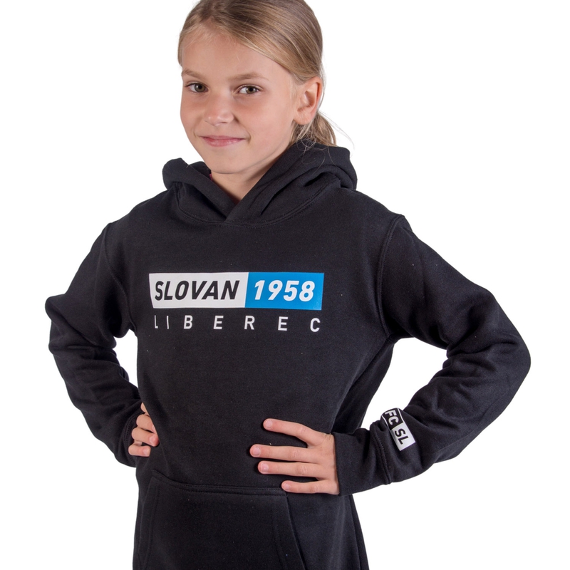 Black children's hooded sweatshirt SLOVAN 1958