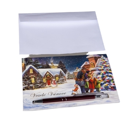 Christmas card with 3D FC Slovan pen